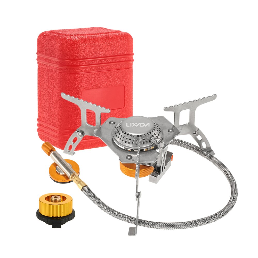 Lixada équipement de Camping 3000W Camping cuisinière à gaz en plein air carburant pliant Camping ustensiles de cuisine Portable pliable cuisson cuisinière à fente 캠: 2