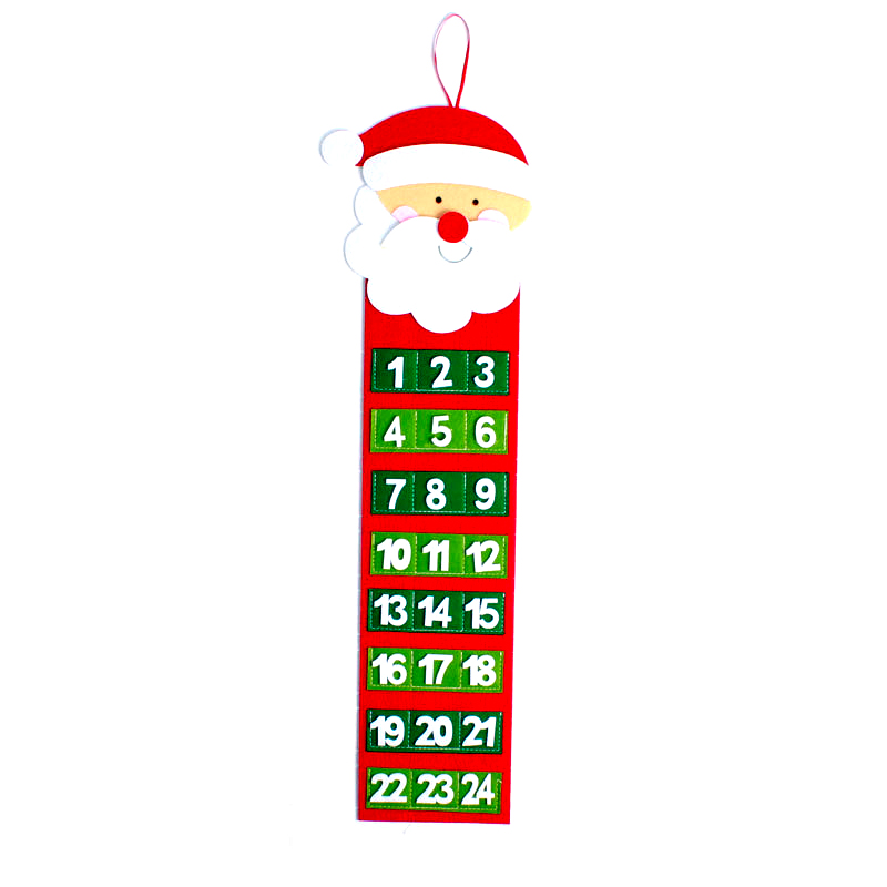 Kerst Kalender Kerstman Snowman Xmas Advent No-Geweven Stof Kerst Countdown Kalender Hanger