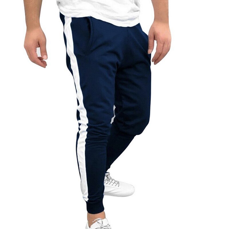 VERTVIE pantalon décontracté survêtement rue Hip Hop Jogging Fitness vêtements de sport pantalon de survêtement rayures pantalon de Jogging: 2 / M