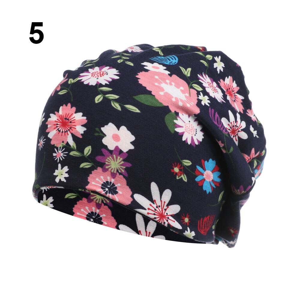 1Pc Baumwolle frauen ausgebeult Slouchy Mütze Hütte Sport lässig Headwear Haar Verlust Kopftuch Krebs Chemo Kappen Drucken kopf wickeln: 5