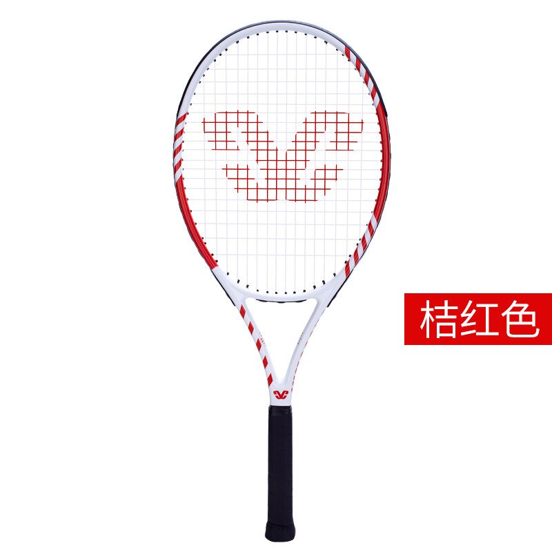 Crossway Aluminium Tennisracket 27 Inch Volwassen Tennis Match Training Tennisracket Voor Beginners Raquete Tenis Grip 414: Orange red