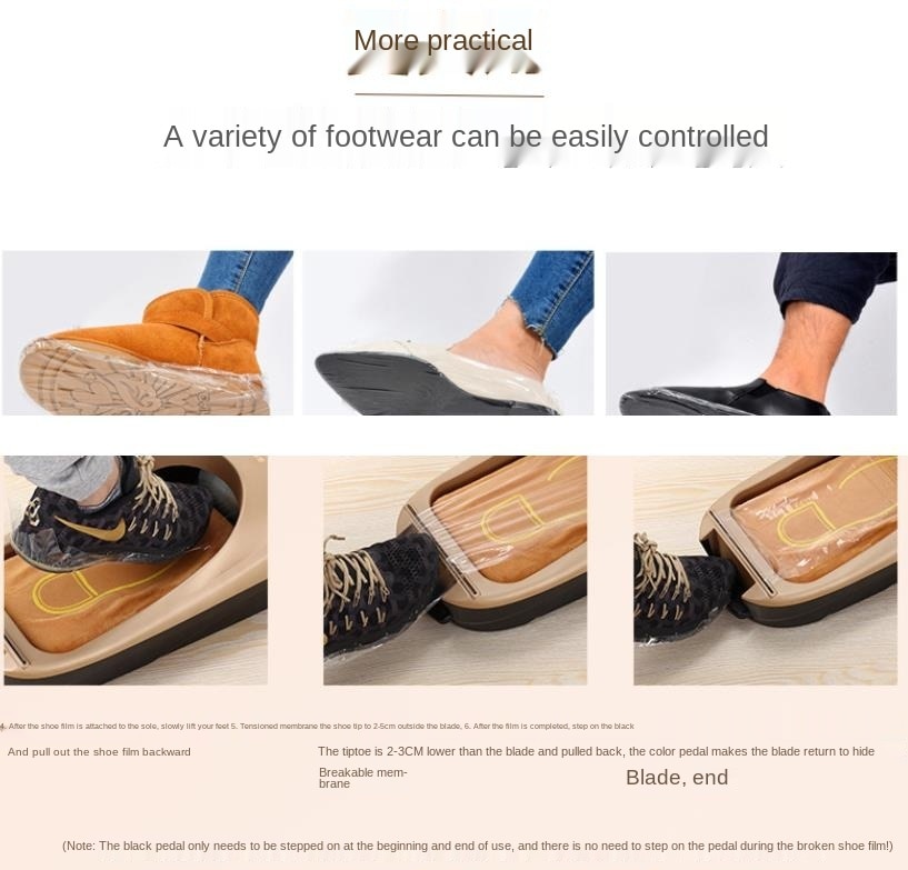 Máquina automática de cubierta de zapatos, dispensador de cubierta de suela de membrana de zapatos de una sola vez, ahorro de tiempo y trabajo, con 2 rollos de película
