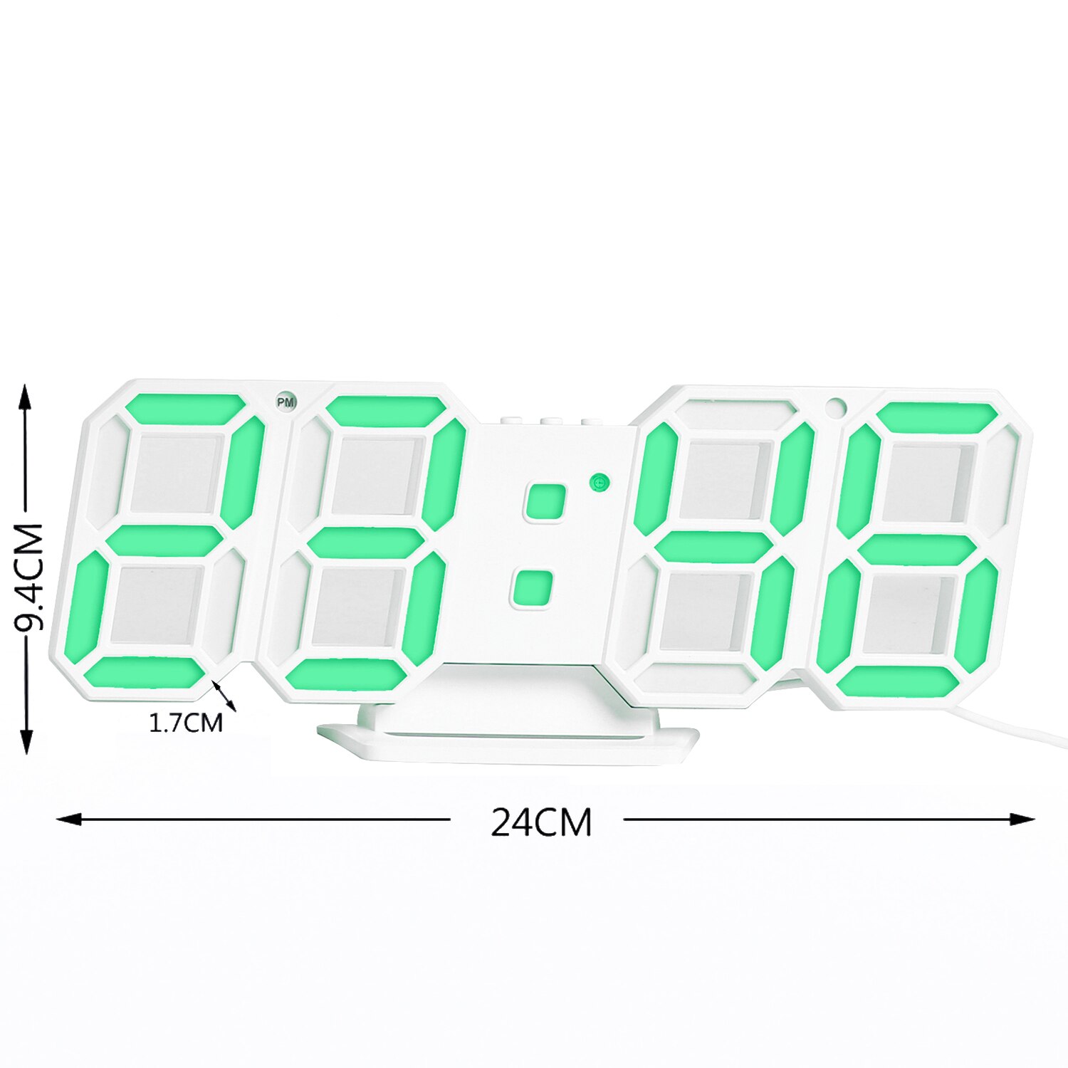 3D LED Digital Clock Glowing Night Mode Electronic Table Clock 24/12 Hour Display Alarm Clock Hanging Wall Clocks Home Decor