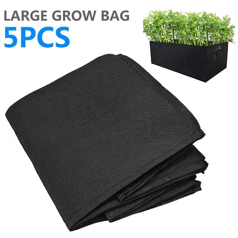 5pcs Reusable Grow Bag Planter Rectangle Vegetable Tomato Potato Carrot Durable Garden Grow Bags 60x30x20cm