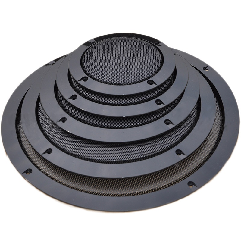 For 2"/3"/4"/5"/6.5"/8"/10" inch Car Audio Speaker Conversion Net Cover Decorative Circle Metal Mesh Grille Protection #Black