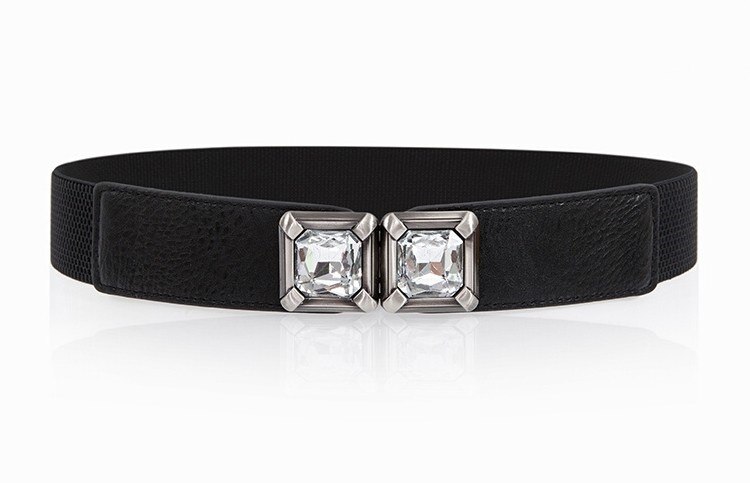 vrouwen riem elastische tailleband bladgoud gesp bladeren cumberbanden rode dunne buikband vrouw party versieren: black color