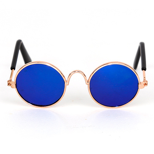 Leuke Vintage Ronde Kat Zonnebril Huisdier Foto's Rekwisieten Reflectie Brillen Bril voor Katten Kleine Hond Hond Kat Accessoires: Paars