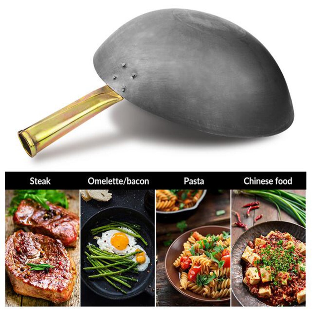 Woks Chinese Iron Wok Traditional Handmade Iron Wok Pan Gas And Induction Cooker Cookware 32cm/34cm/36cm/38cm