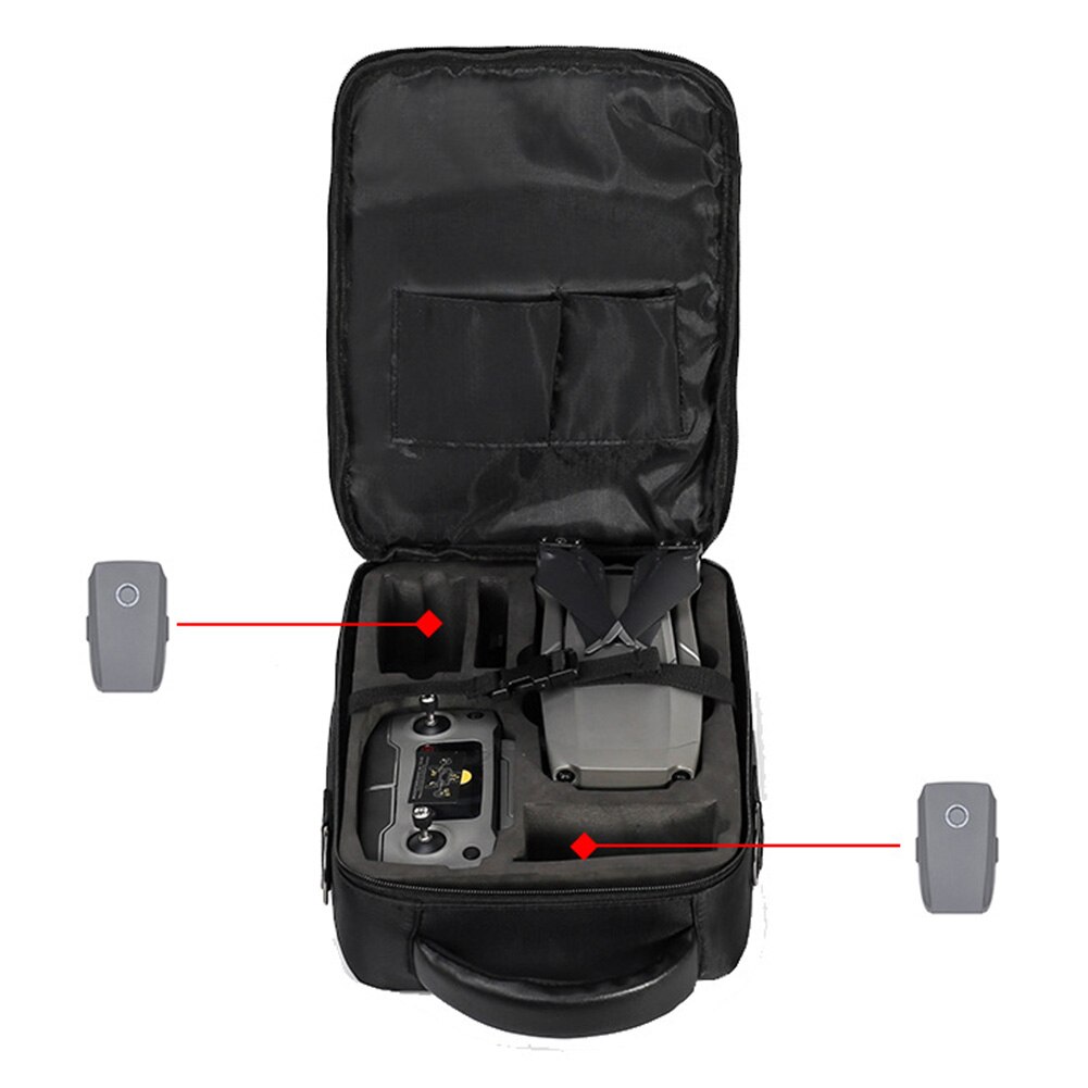 Rejse anti vibration dobbelt lynlås slagfast skuldertaske med rem vandtæt eva drone taske til dji mavic 2 pro zoom