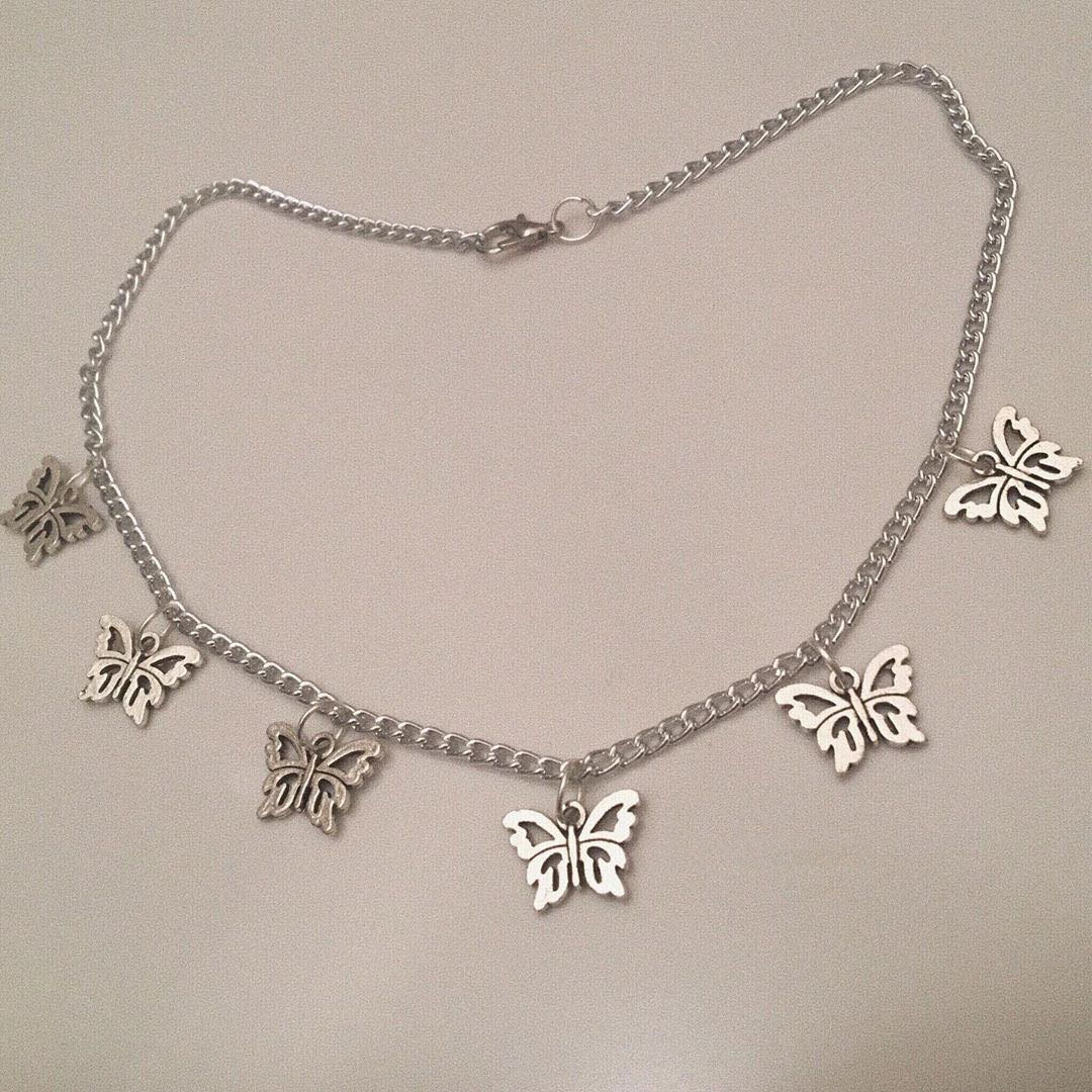 Ins Moderne Dark Schmetterling Halskette Retro Machen Alte Schmutz Cool Girl Bundy Schmetterling Schlüsselbein Kette Weibliche Flut