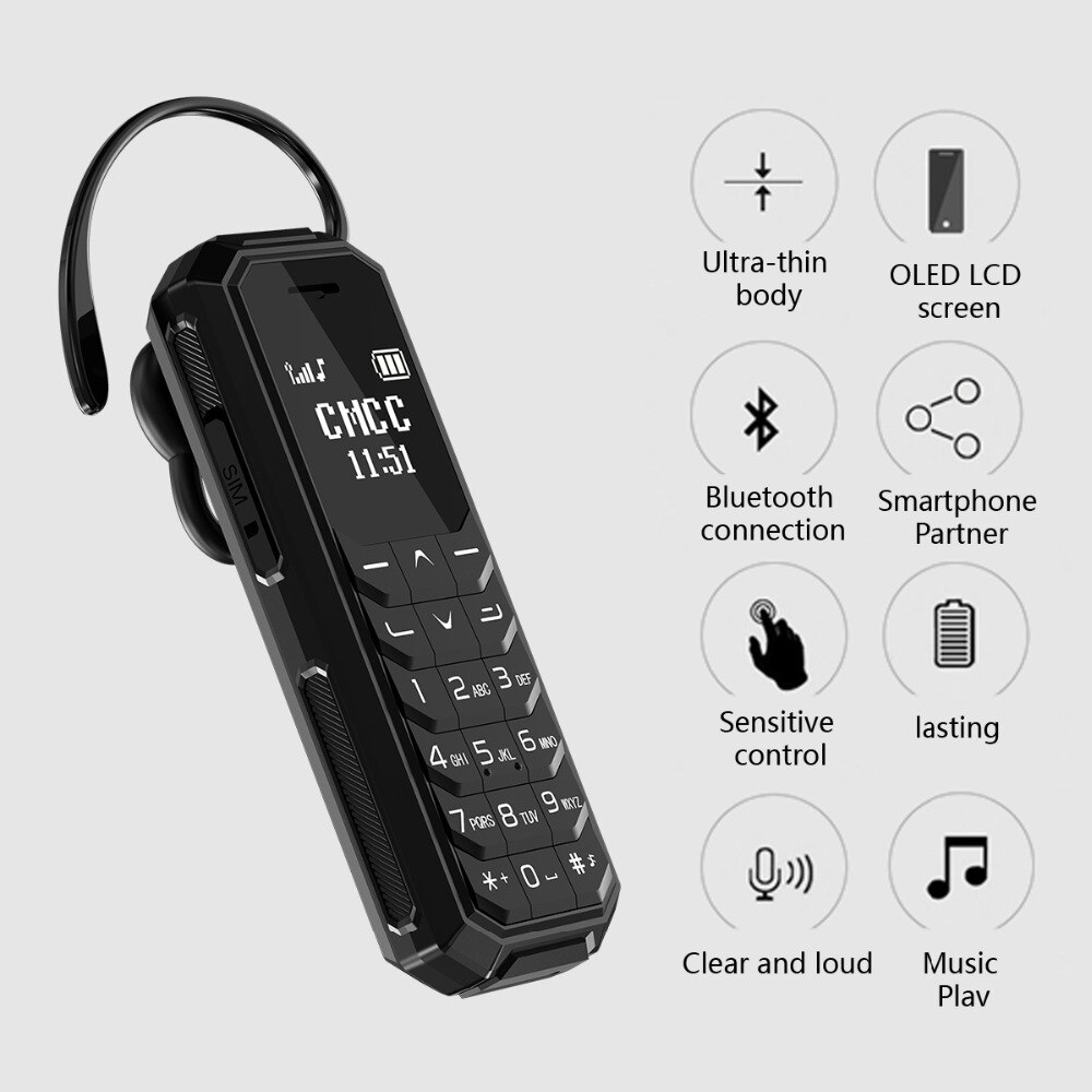 AEKU KK2 Kleinste handy bluetooth dialer drahtlose kopfhörer telefon magie vioce ändern mini handy PK BM50 BM70 KK1