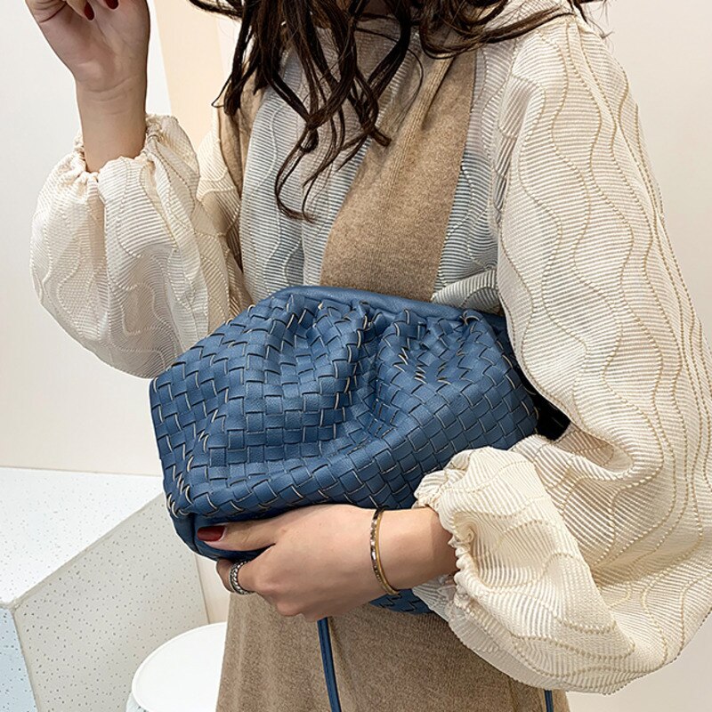 [BXX] PU cuir tissage sacs à bandoulière pour femmes dame concepteur sac à bandoulière femme sacs à main embrayage HJ404