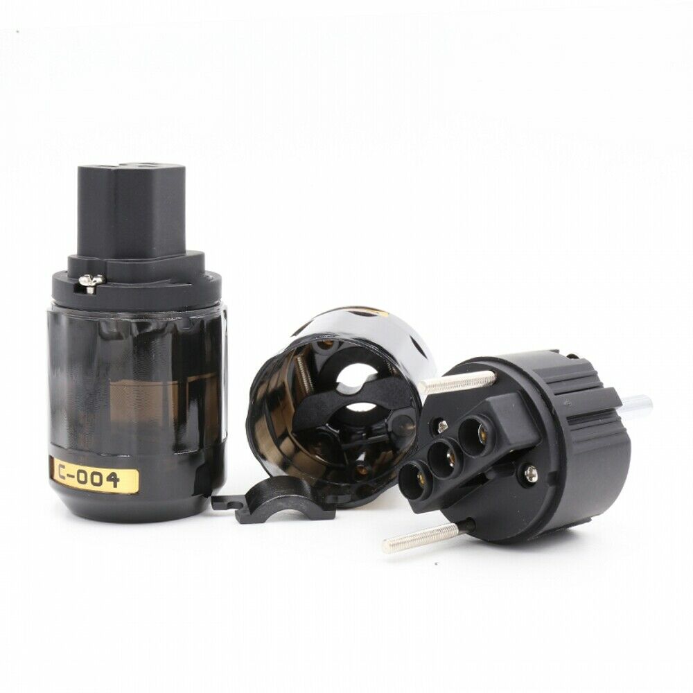 Oyaide C-004 P-004E Schuko Europa Eu Power Plug Rhodium Iec Audio Connector Vrouwelijke-Mannelijke Matihur Audio Hifi