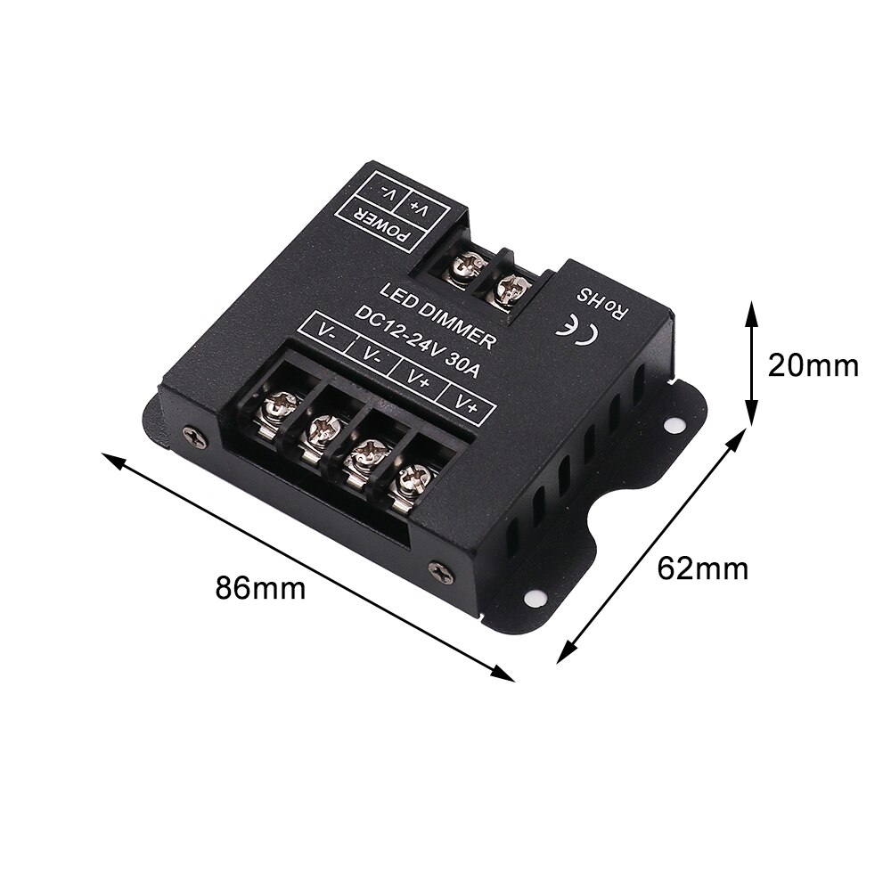 DC 12V 24V Einzigen farbe 360W RF controller mit 23key fernbedienung Für 5050 2835 LED Streifen Neon licht
