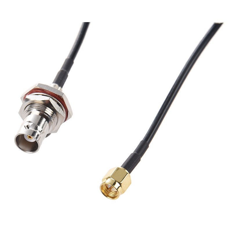 ! SODIAL(R) SMA macho a BNC hembra, adaptador de enchufe, Cable Pigtail de antena de 13&quot;
