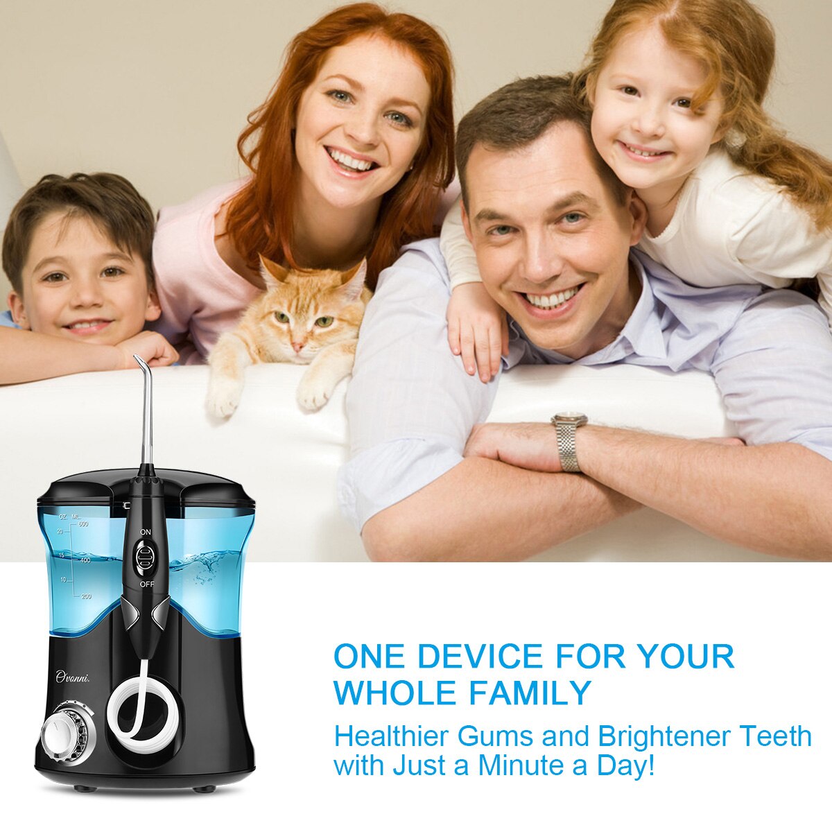 Oral Irrigator Water Flosser Portable Electric Dental waterpik 7 Jet tips 600ML Water Tank Tooth Care Teeth Cleaner Toothbrush