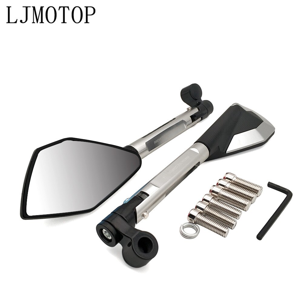 Rétroviseurs de rétroviseur pour Moto | Suzuki GSXR 600 750 1000 K1 K2 K3 K4 K5 K6 K7 K8 K9: Silver