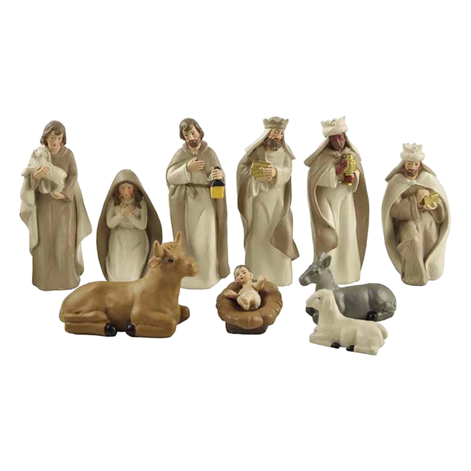 10pc Christmas Nativity Scene Figurines Set Christmas Decoration Decor