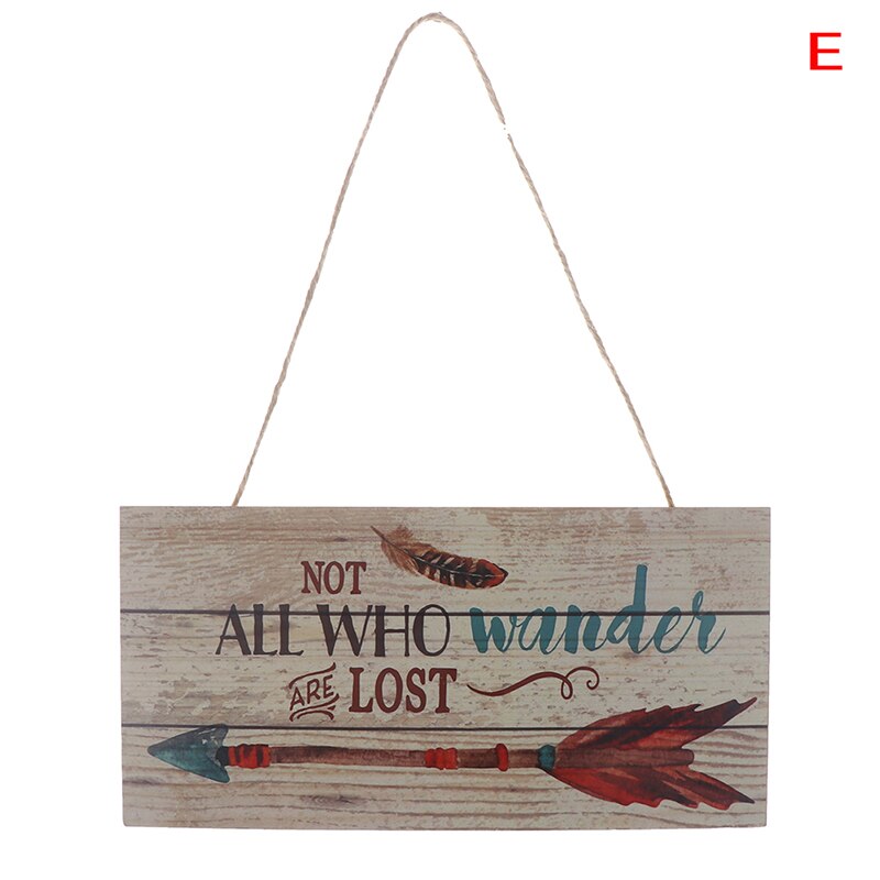 Colgante de madera con estampado de letras, de etiquetas colgantes, colgante para puerta y ventana, colgante decorativo de madera: E