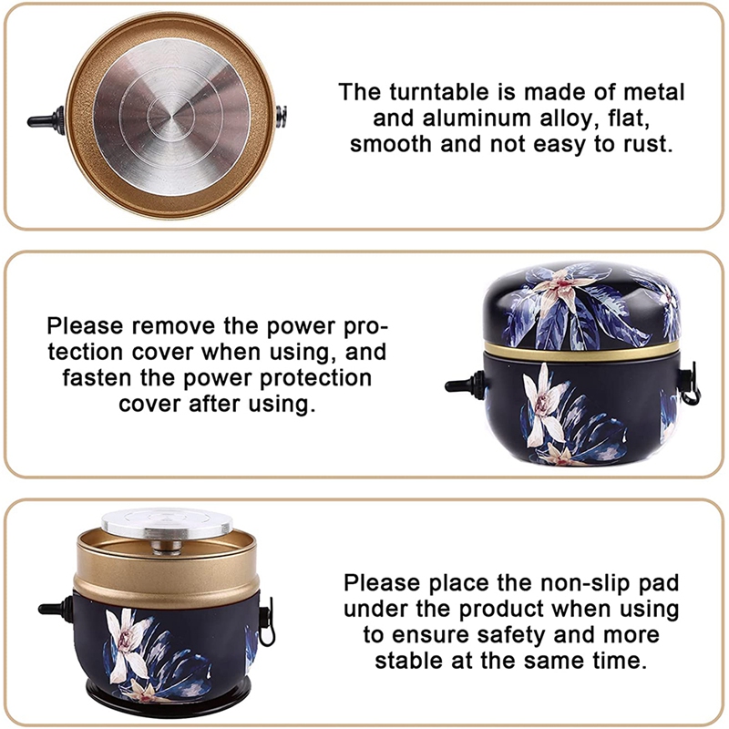 Mini Ceramic Wheel Adjustable Speed Ceramic Wheel With Anti-Skid Pad For Children Beginners And Ceramic Art