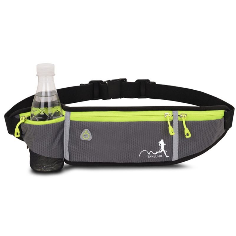 Waterdicht Running Taille Packs Running Tas Riem Telefoon Container Jogging Wandelen Riem Gym Fitness Tas Running Accessoires: Grijs