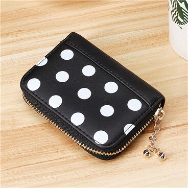 Porte-cartes en cuir PU, 9 Bits, Business rose/vert/violet/noir/bleu, fermeture éclair, porte-cartes, portefeuille porte-cartes: Type A black