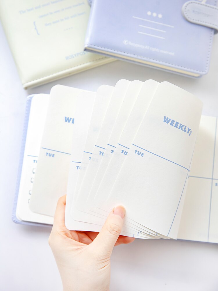 Platz Notizbuch Niedlich Tagebuch Wöchentlich Planer Monatlichen Planer Organizer Woche Planer Planung Schule Tasche Planer Buch PU Abdeckung