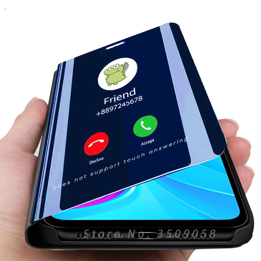 Redmi 9c hoesje slimme spiegel flip telefoon hoesjes voor xiaomi redmi 9c hoesje redmy redme 9 c c9 nfc nfc 6.53 '' telefoon schokbestendig hoesje