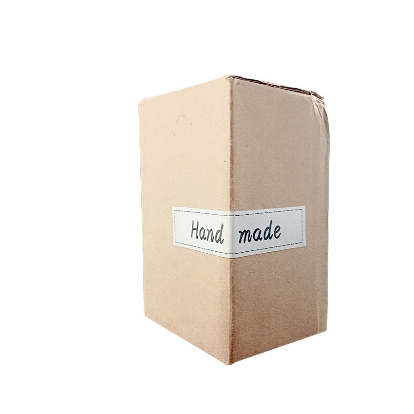 180pcs/lot White HAND MADE Long Strip Adhesive Sealing Sticker DIY Packaging Sealing Label Kraft Sticker Baking Stickers