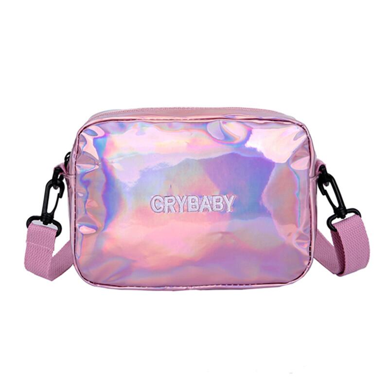 Holografische Rugzak Vrouwen Huilebalk Rugzak Set Schooltas Schouder Composiet Tas Clutch Messenger Crossbody Schooltas: Pink