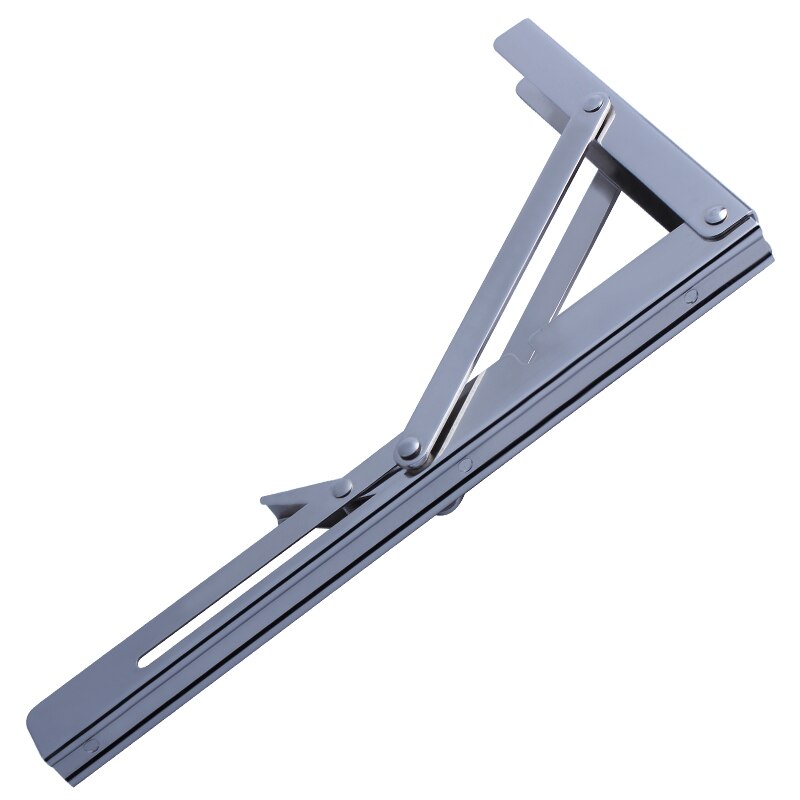 2X Heavy Duty Polished Stainless Folding Shelf Bench Table Shelf or Bracket 11"