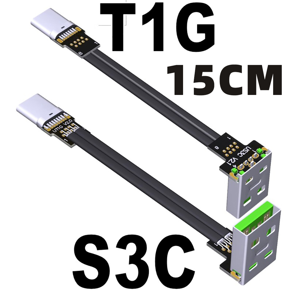 Usb 2.0 typ a till typ a förlängningskabel hane hona usb 2.0 förlängare typ-c anslutningssladd 90 ° vinklad strömförsörjningskabel datakabel: Grön / 1.8m