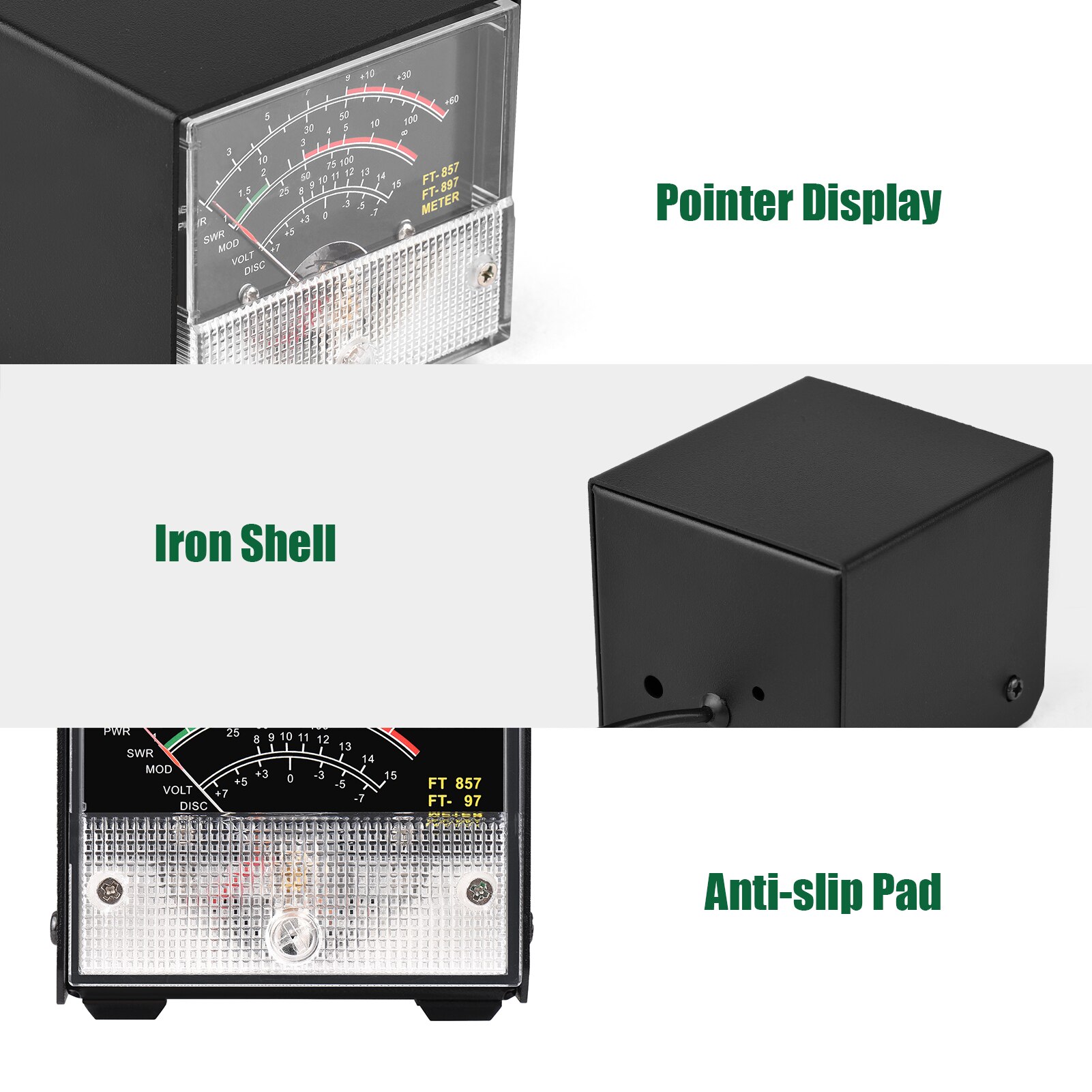 Mini SWR Power Meter Digital External Meter Pointer Wattmeter Receive Display Meter Compatible with YAESU FT-857 FT-897
