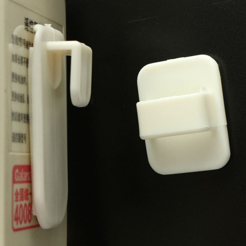 Tv luftkonditionering praktisk klibbig krok set fjärrkontroll nyckel vägg förvaring plast krokar hållare stark hängare 4 st/set
