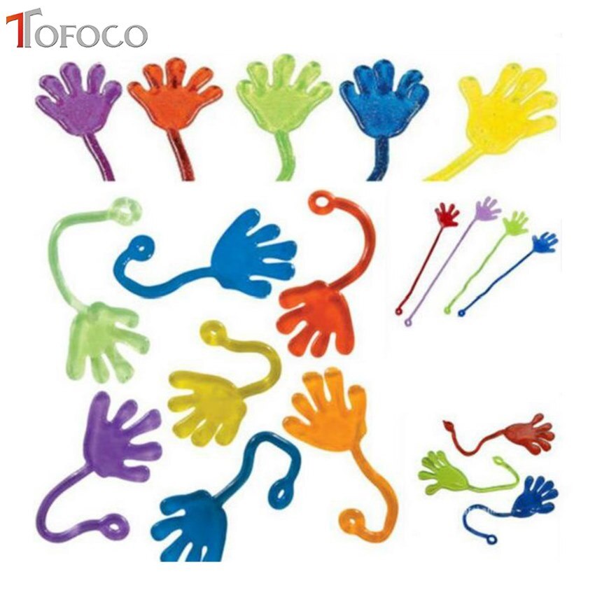 TOFOCO 10 Stks Kids Party Supply Favour Mini Sticky Jelly Stok Slap Squishy Handen Puzzel Grappige Grappen Speelgoed