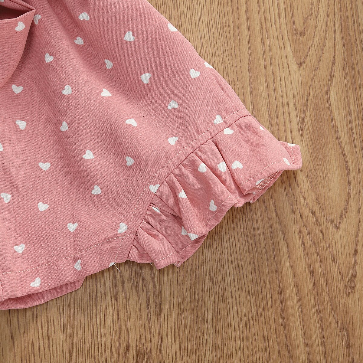 Baby Summer Clothing Toddler Kid Baby Girl Strap Sleeveless Romper Jumpsuit Little Hearts Print Shorts Outfits