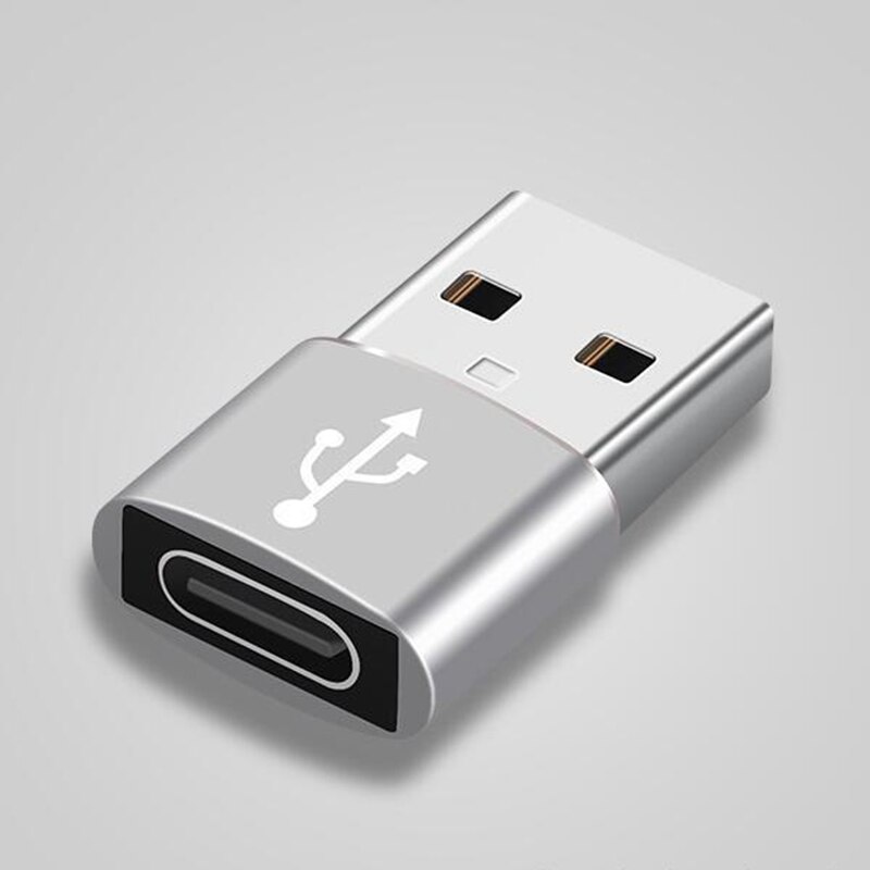 Cable convertidor tipo C a Micro usb tipo C a USB 3,0, adaptador OTG, Cable de carga para cargador MacbookPro, Xiaomi, Huawei, Samsung: USB-Type-C Silver