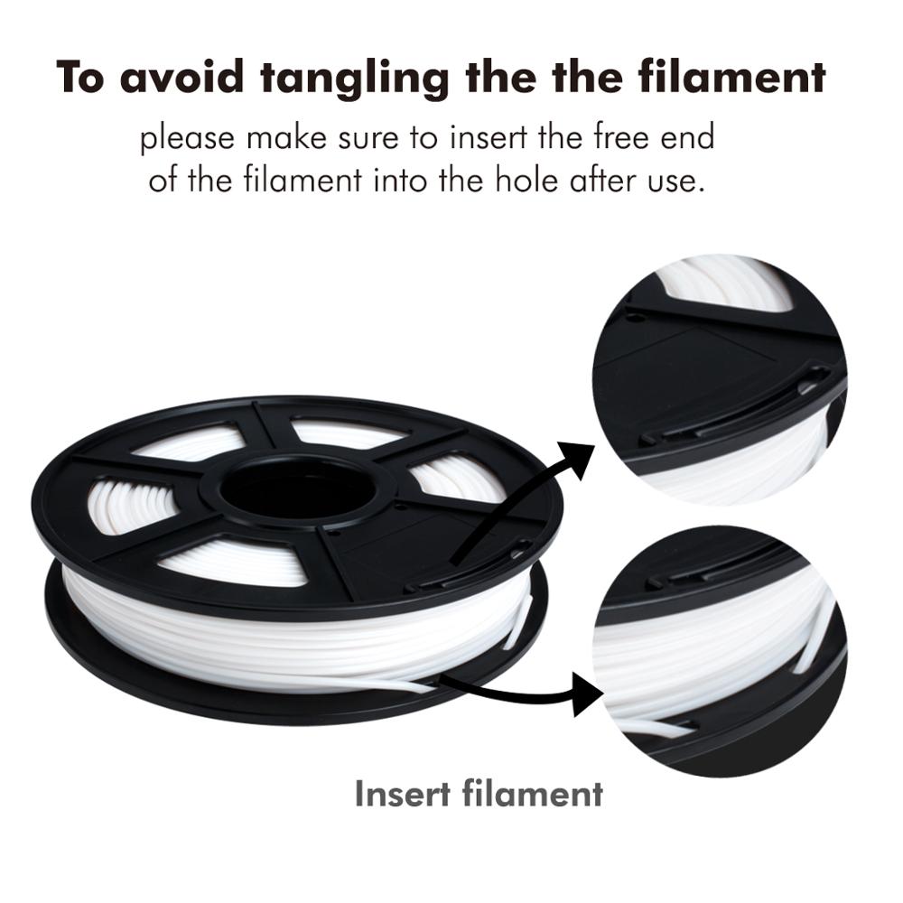 Ennotepad flexibel 3d printerfilament tpu filament 1.75 mm 0.5kg spoel  in 95a shore hardheid 100%  geen bubbels