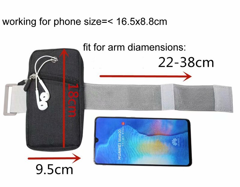 Running Sport Armband Case Voor iPhone X XS Max XR Voor iPhone 6 6 s 7 8 Plus, google Pixel 2 3 XL, Oneplus 3 5 5 t 6 6 t McLaren: Black