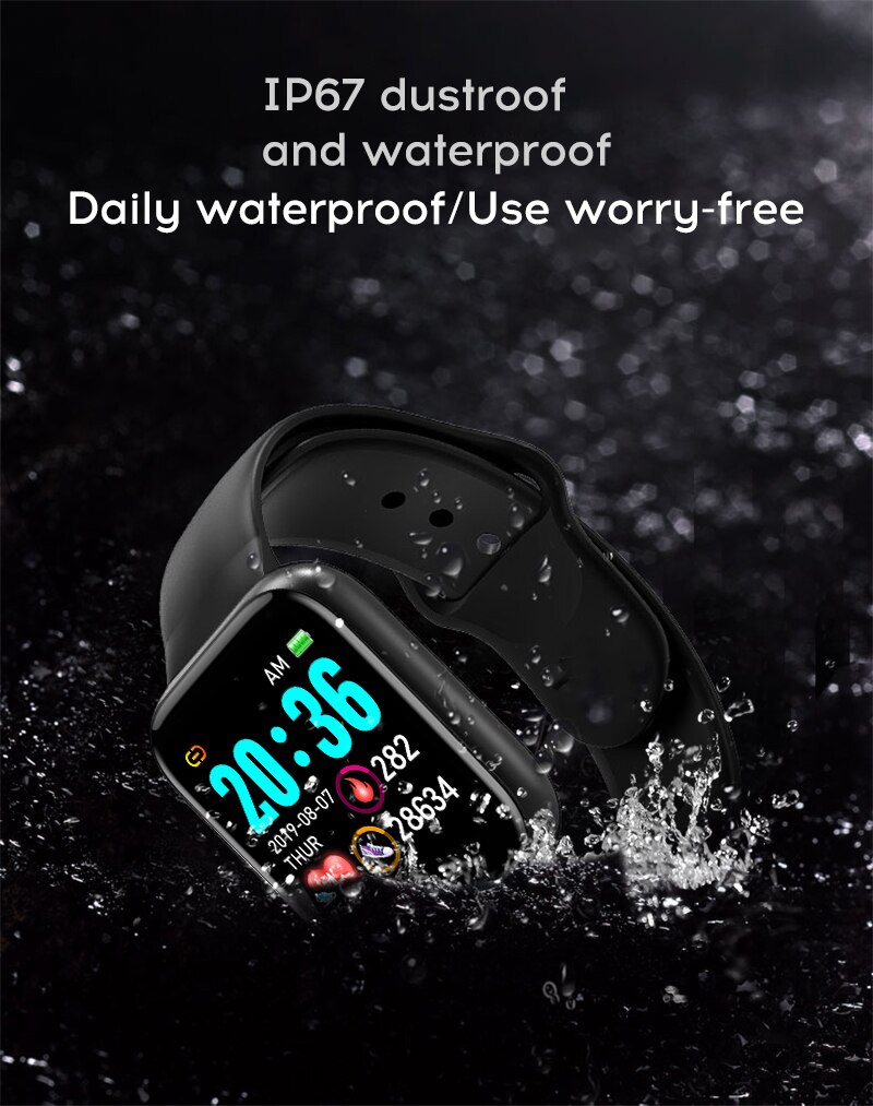 Reloj Y68 montre intelligente filles garçons Smartwatch électronique horloge intelligente étudiants enfant Sport montres intelligentes amazfit gts