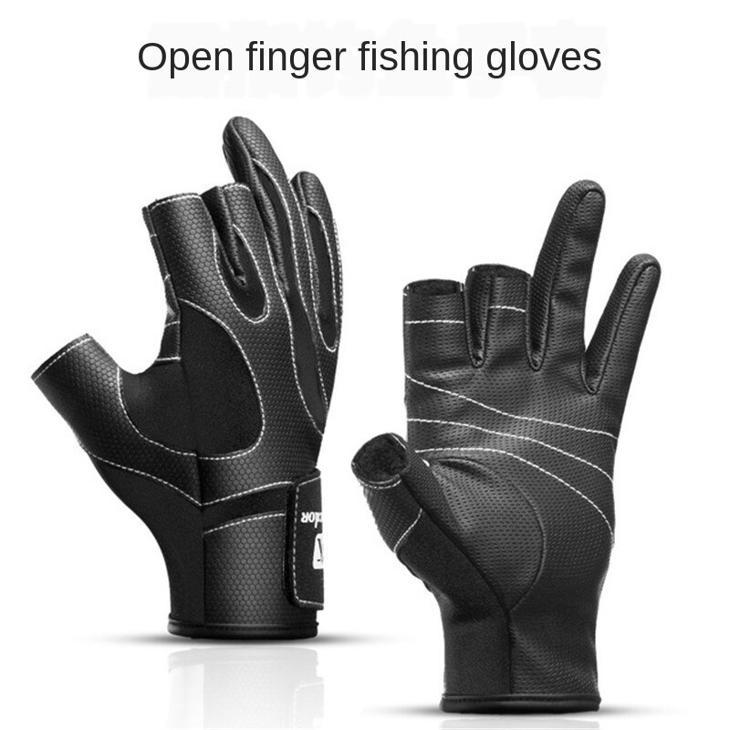 Outdoor Sport Dauw Drie-Vinger Vissen Handschoenen Antislip Slijtvaste Rijden Half-Vinger Vissen Apparatuur vissen Handschoenen