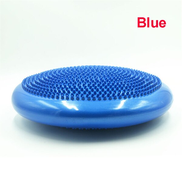 PVC Inflatable Fitness Ball Yoga Massage Cushion Mat Yoga Half Ball Physical Exercise Point Massage Stepping Balance Cushion Mat: Blue