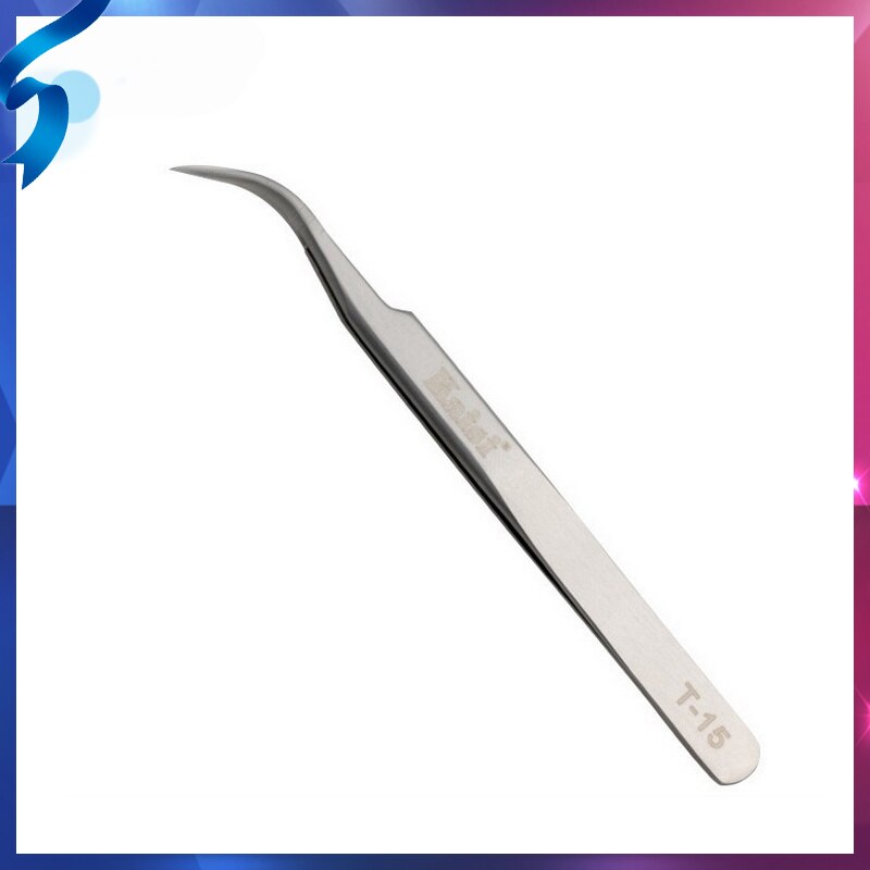 Kaisi High Precision Stainless Steel Curved Straight Tweezers For Cell Phone Tablet Computer Repair Hand Tools T-11 T-15