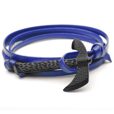 Axt Kopf Anker Manschette Armbänder Männer Überleben Seil Kette Paracord Armbinde Männlichen wickeln Metall Sport Haken: 3