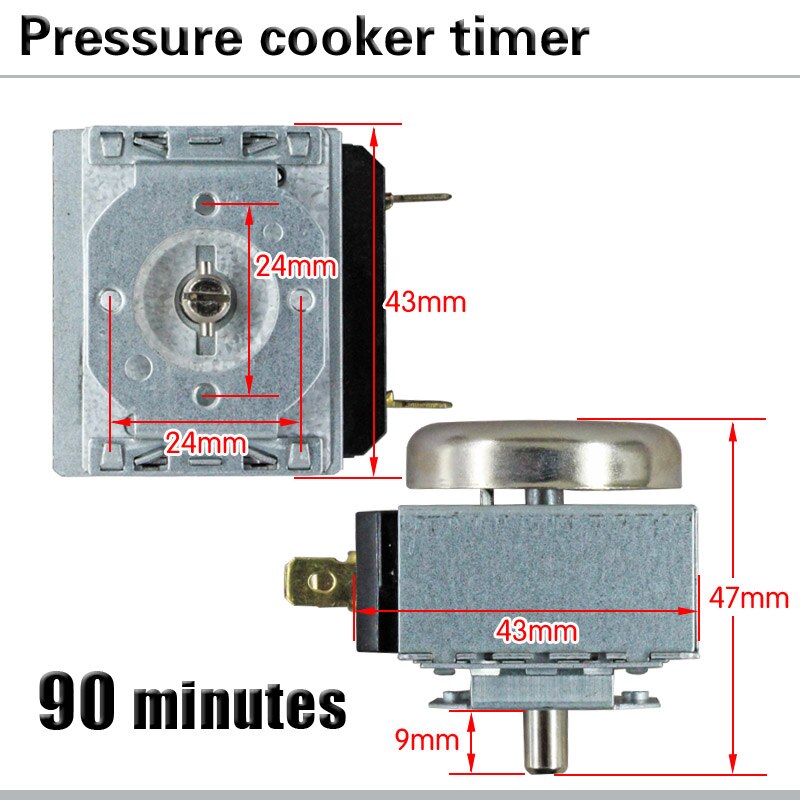 Electric pressure cooker timer Rice cooker timer 90 minutes universal electric oven cross shaft mechanical switch spare parts