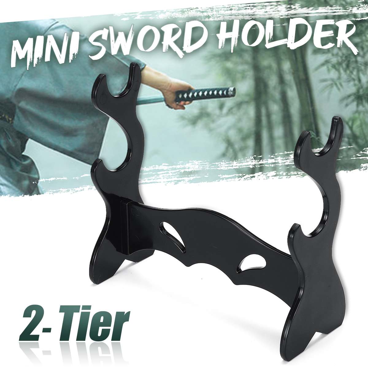 Mini samurai sverd katana holder veggfeste sverd display stativ sverd display stativ base desktop oppbevaring stativ holder oppheng