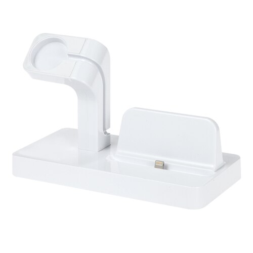 2 i 1 ladestander til apple watch ladestation dock iwatch series 6 5 4 3 se til iphone 11 pro max xr  x 10 9 8 7 6: Hvid