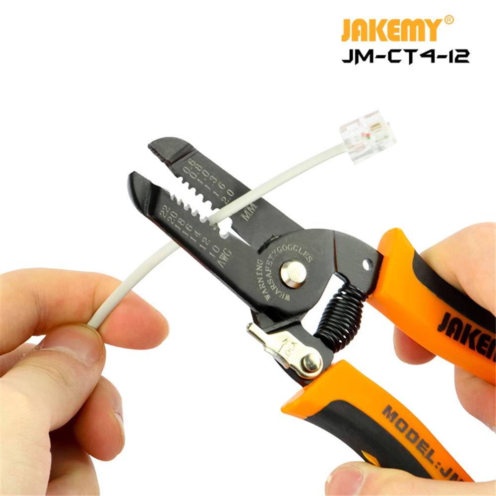 Multifunktions-abisolierzange (7 cm) für netzwerkkabel, kabelcrimpzange, pc-netzwerk-handwerkzeug