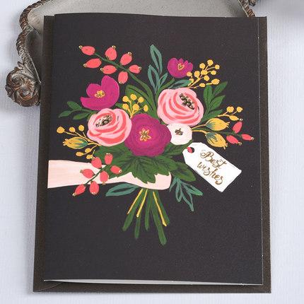 5pcs 16 kleur Patroon Papier Wedding Bridal Shower Bericht Parel Jaar Anniversary Mode Stijl is clea Kaart: style 1