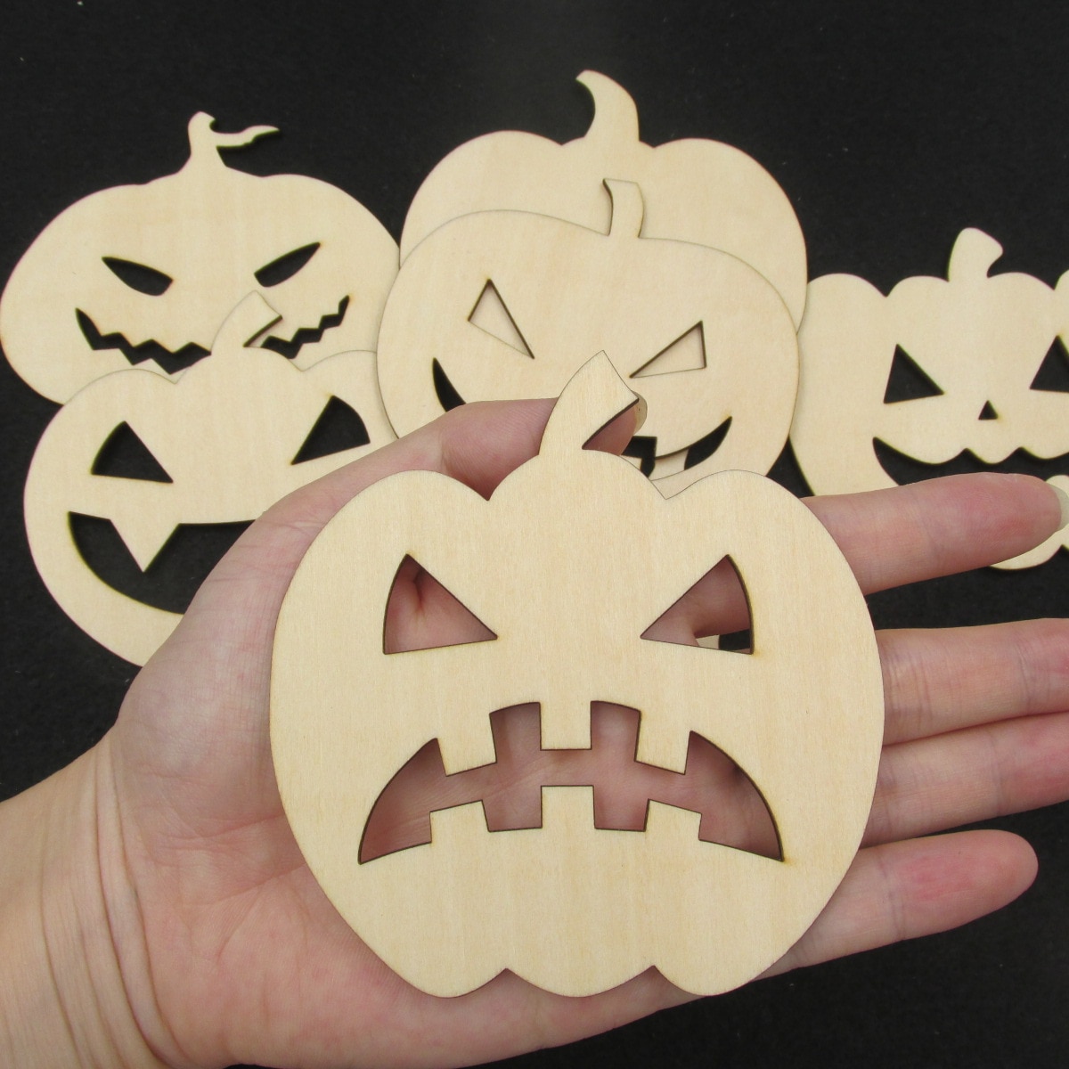 3.5Inch Brede Houten Pompoen Onvoltooide Blank Hout Uitsparingen Voor Hout Diy Ambachten Halloween Schilderen Verfraaien Of Vlek